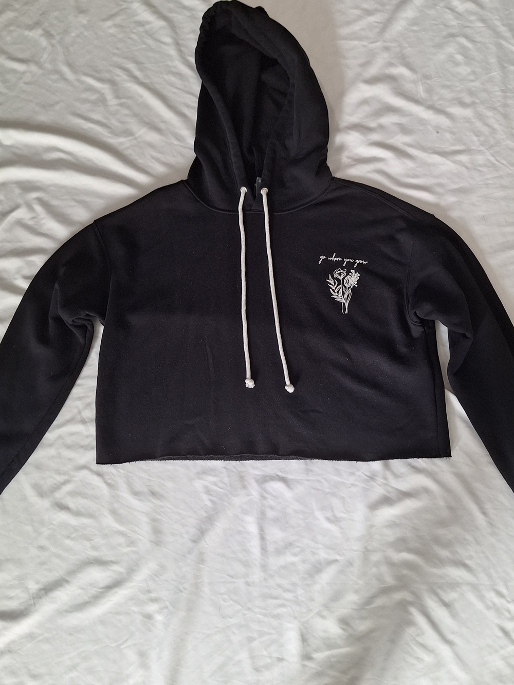 Wild Fable™ Women's Crop Long Sleeve Hoodie with Drawstring - Size: M - Picture 1 of 7